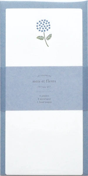 Hydrangea Letterpress Letter Set Set  | Mois Et Fleurs | El Commun (Japan)