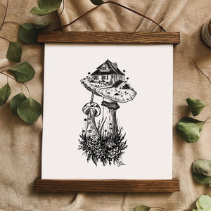 Mushroom House II Art Print | Kaari Selven (OR)