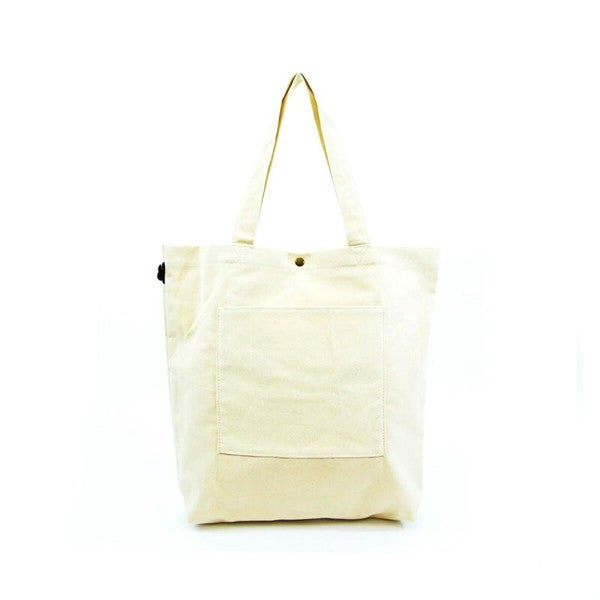 Miffy natural cotton tote bag, sleeping face design, in use