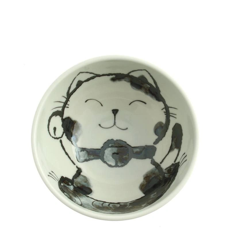 Ceramic Fortune Cat Rice Bowl (Japan)