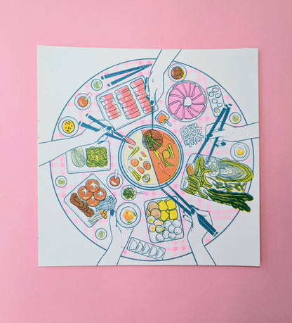 Hot Pot Risograph Print | Christina Hu (CA)