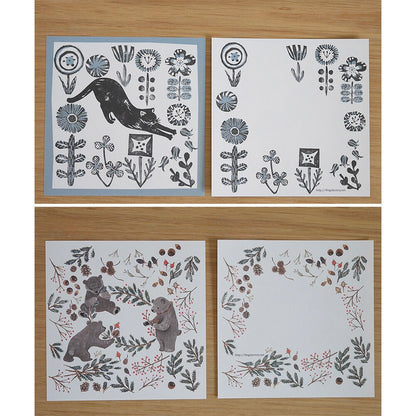 Animal Letter Paper Memo Set  | 4legs (Japan)