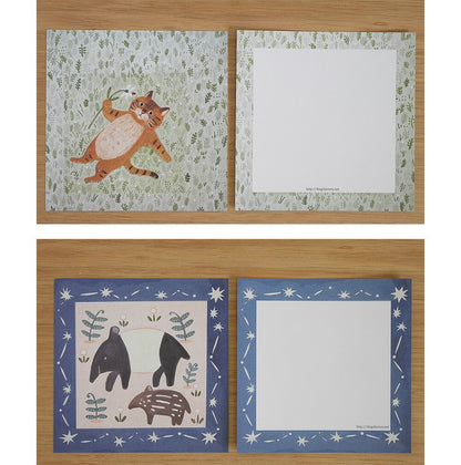 Animal Letter Paper Memo Set  | 4legs (Japan)