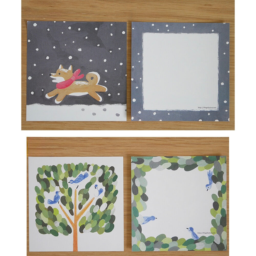 Animal Letter Paper Memo Set  | 4legs (Japan)