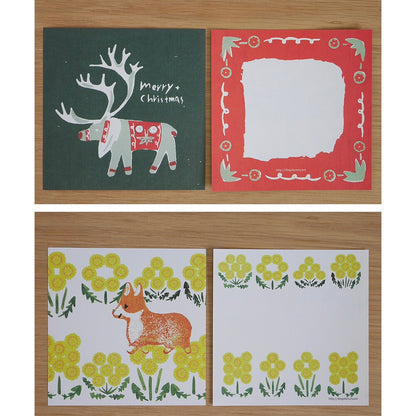 Animal Letter Paper Memo Set  | 4legs (Japan)