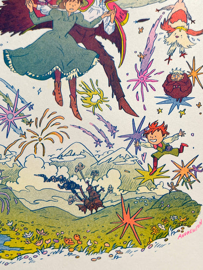 Howl's Moving Castle Riso Print (Small) | Natalie Andrewson (CA)