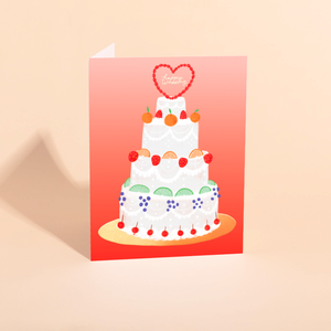 FRUIT CAKE WEDDING - Wedding Card | Carolyn Suzuki (CA)