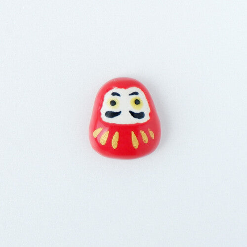 Ceramic Daruma Brooch | Japan