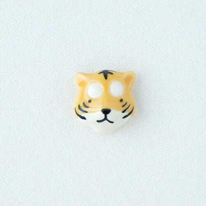 Ceramic Tiger Brooch | Japan
