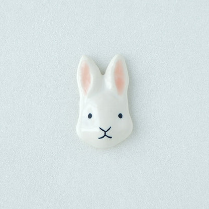 Ceramic Rabbit Brooch | Japan