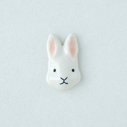 Ceramic Rabbit Brooch | Japan