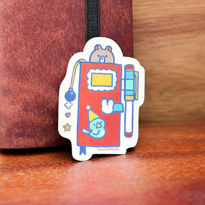 Weekly Journal holographic vinyl sticker by Thousand Skies, alternate view 2