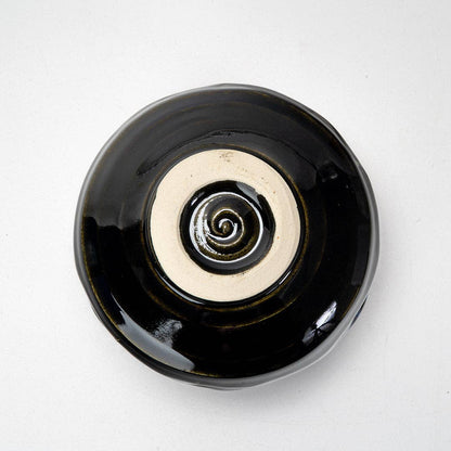 Matcha Bowl Black Blue Reactive Glaze (Japan)