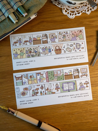 Meet cute washi sticker sheet | dana ate oatmeal! (CA)