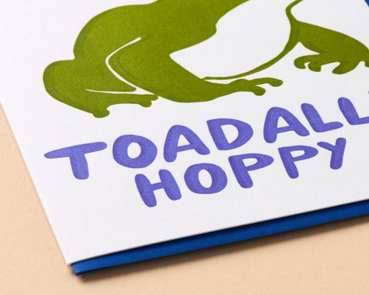 Toadally Hoppy Amphibian Letterpress Card | And Here We Are (OH)