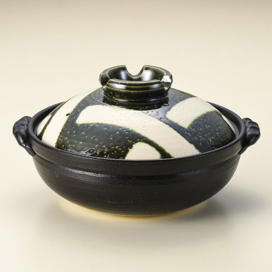 Oribe Lattice No.6 Banko-Yaki Ware Donabe (Japan)