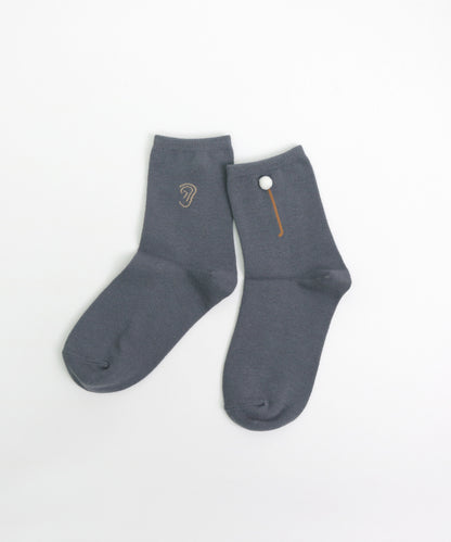 Sweep & Ear Sweep Crew Sock Set | Kivisdou (Japan)