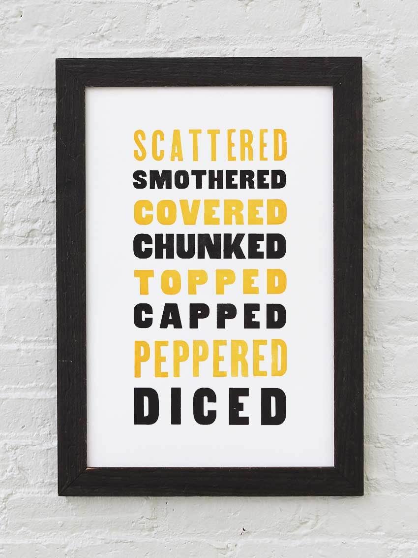 Good Verbs Letterpress Print | Old Try (WV)