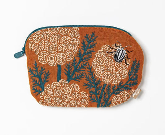 Beetle Woven Gauze Zipper Pouch | moritaMiW (Japan)