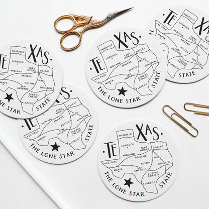 Texas State Map Coaster Set | Onderkast Studio (TX)