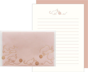 Cat Gold Foil Letter Set Sucre Series | Matoka (Japan)