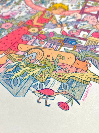 The Florist: Explorer of Living Wonders Risograph Print | Natalie Andrewson (CA)