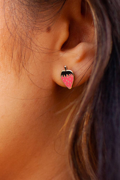 Strawberry Enamel Earrings | Jenny Lemons (CA)