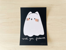 Load image into Gallery viewer, Ghost Cat Mini Print / Postcard | Goyangii (CA)
