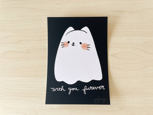 Ghost Cat Mini Print / Postcard | Goyangii (CA)