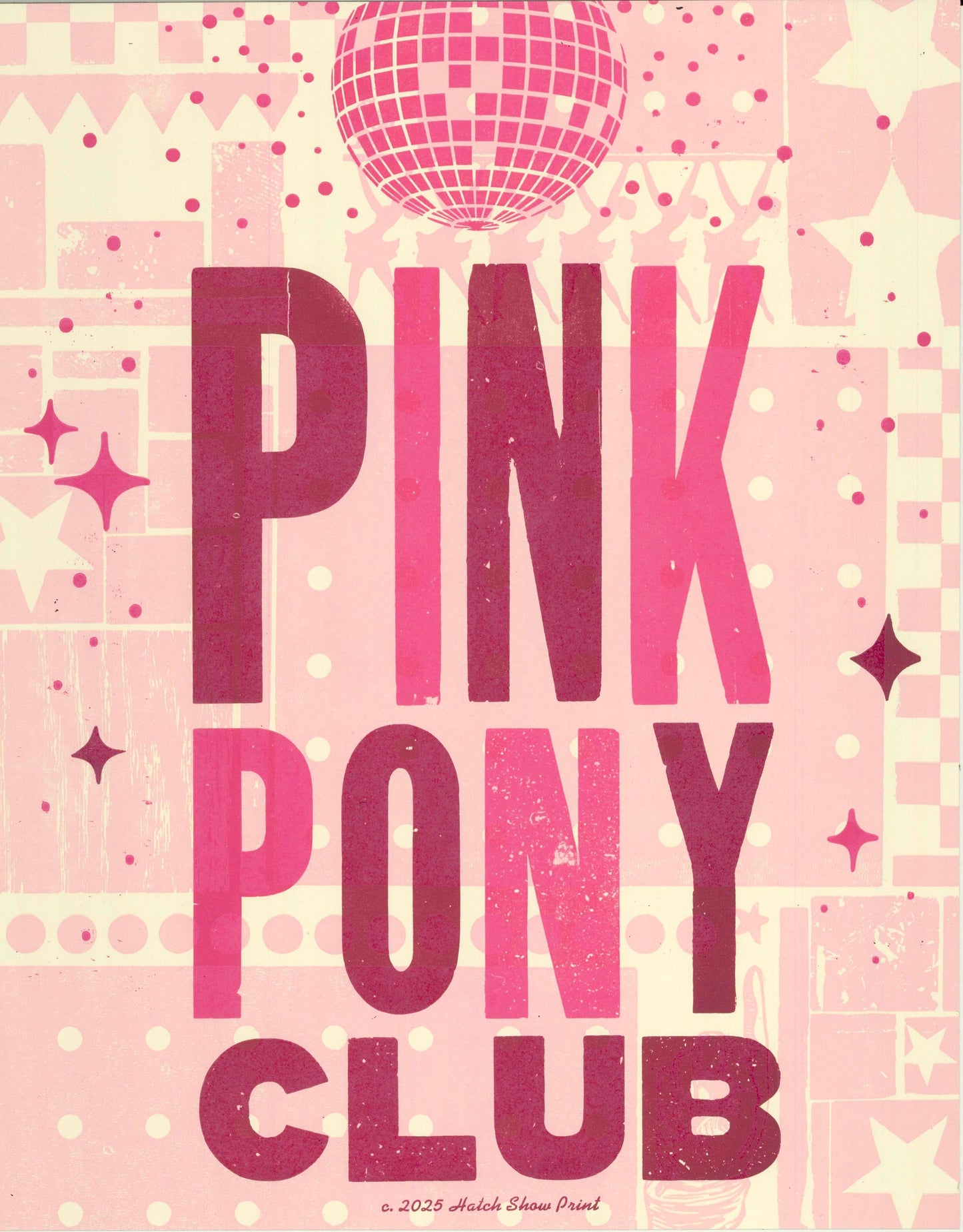 Pink Pony Club Letterpress Print | Hatch Show Print (TN)