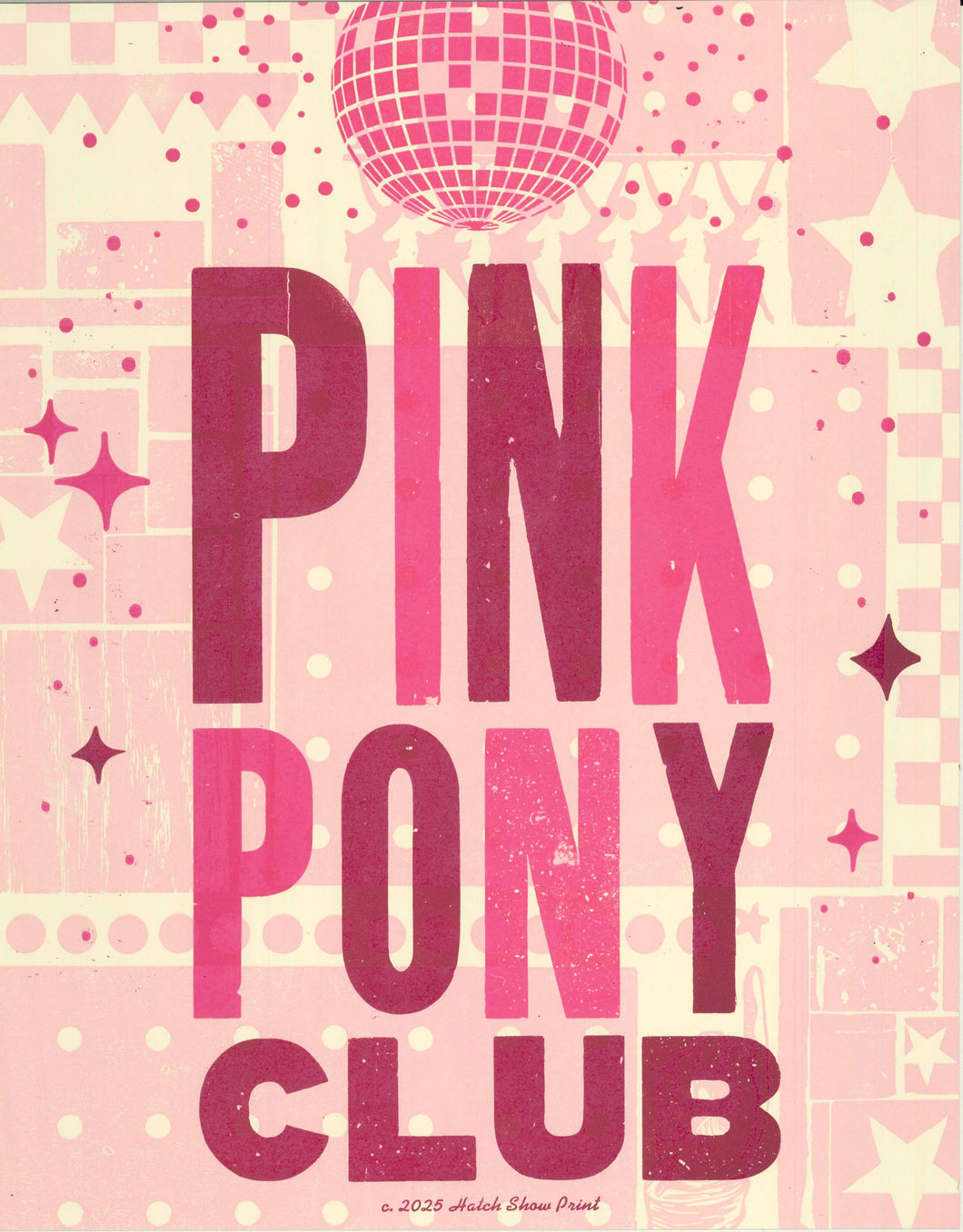 Pink Pony Club Letterpress Print | Hatch Show Print (TN)