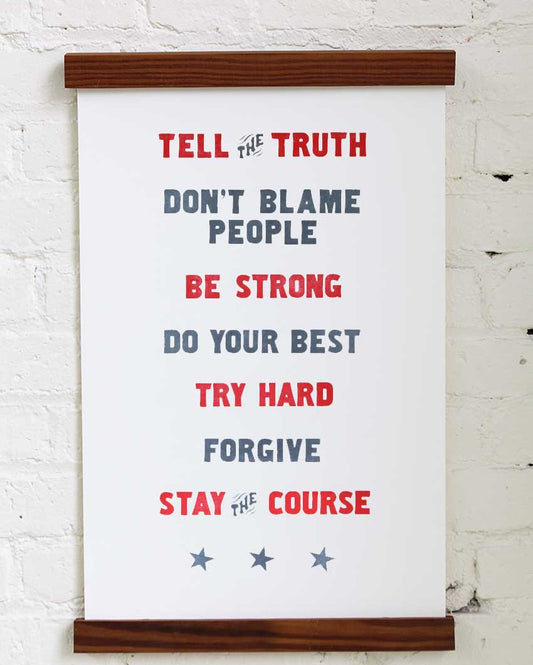 The Code Letterpress Print | Old Try (WV)