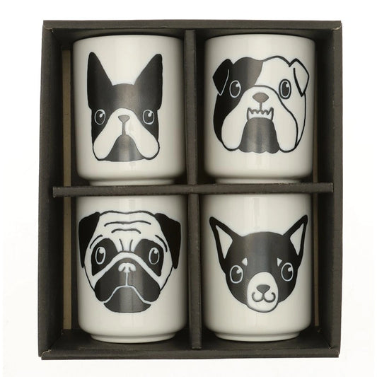 Dog Faces Ceramic Teacup Set (Japan)