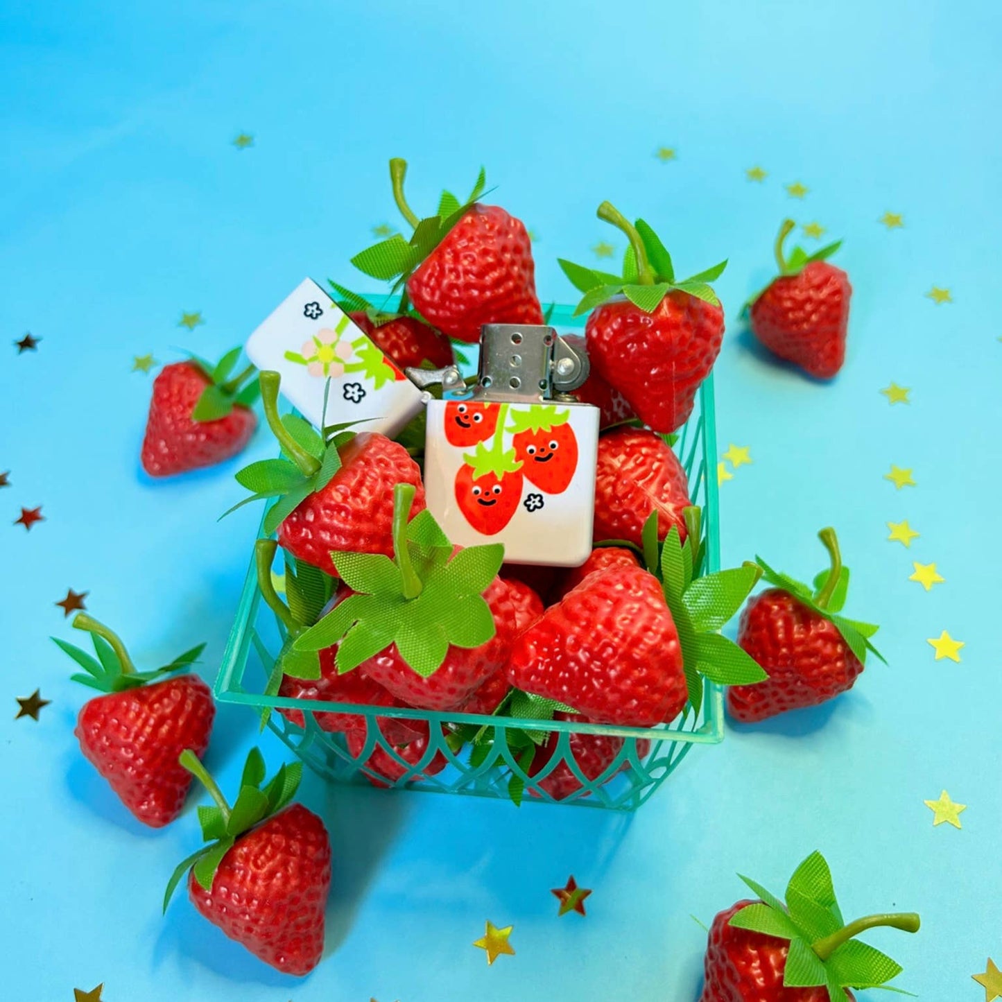 Sweet Strawberry Refillable Lighter | The Peach Fuzz (CA)