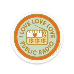 Public Radio Vinyl Sticker | Night Owl Paper Goods (AL)