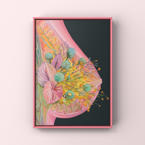 Floral Breast Anatomy Art Print | Trisha Thompson Adams (OK)