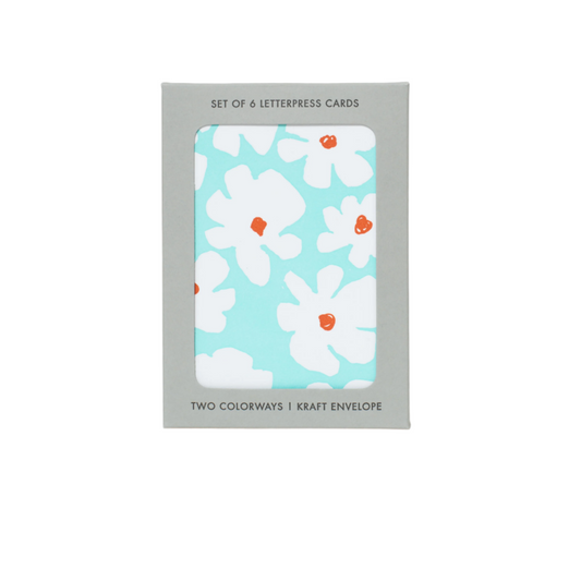 Big Flowers Blank Letterpress Greeting Cards | Egg Press(OR)