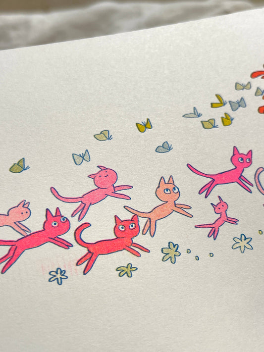 Cat Parade Riso Print | Natalie Andrewson (CA)