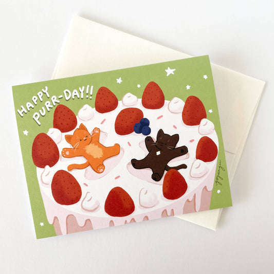 Happy Purrday Birthday Card | Goyangii (CA)