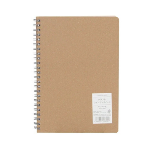 Minimal Lined Twin Ring Notebook | A5 | Kyowa (Japan)