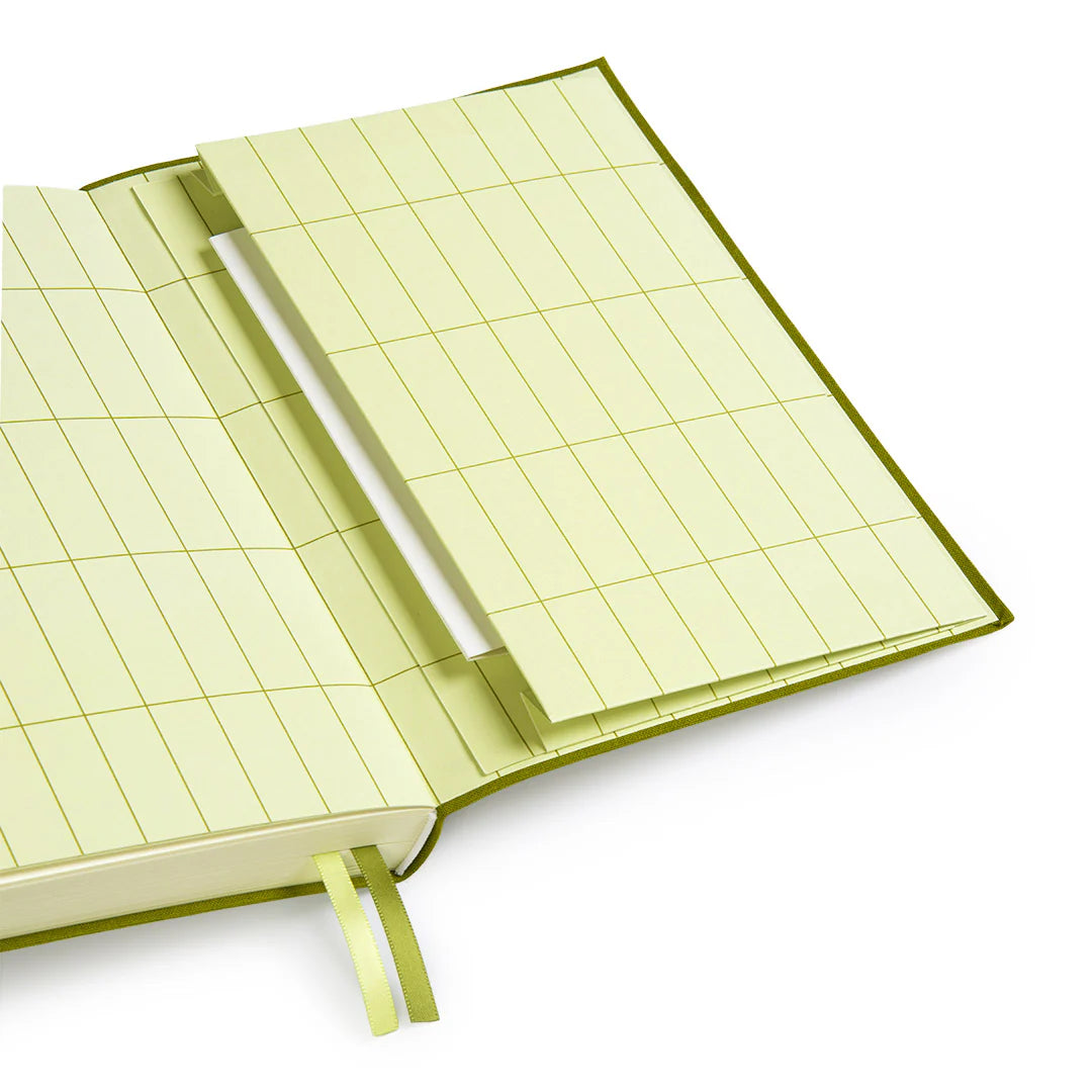 Olive Green Fabric Daily Planner (A5) | Kaleido (UK)