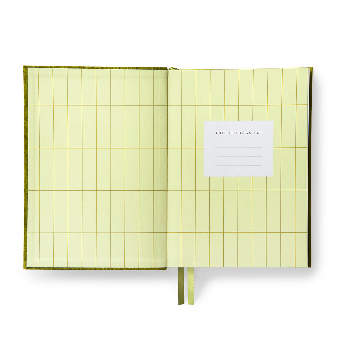 Olive Green Fabric Daily Planner | B6 | Kaleido (UK)