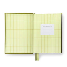 Load image into Gallery viewer, Olive Green Fabric Daily Planner | A5 | Kaleido (UK)
