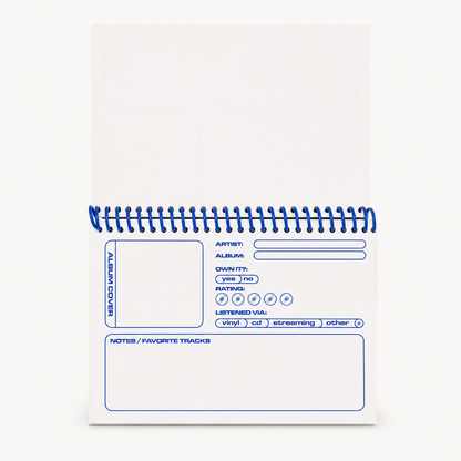 Audio Log Album Listening Journal | Play Nice Press (TX)