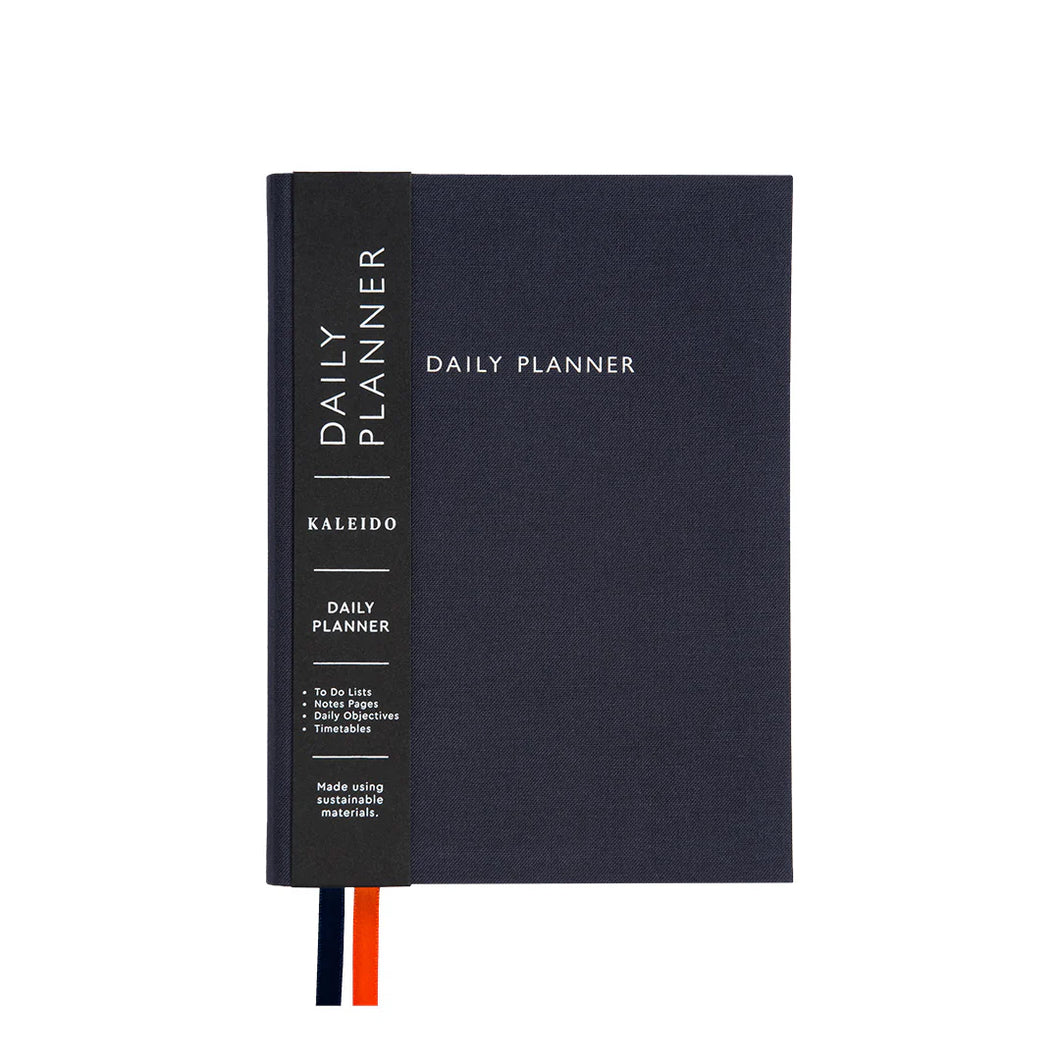 Off Black Fabric Daily Planner | B6 | Kaleido (UK)