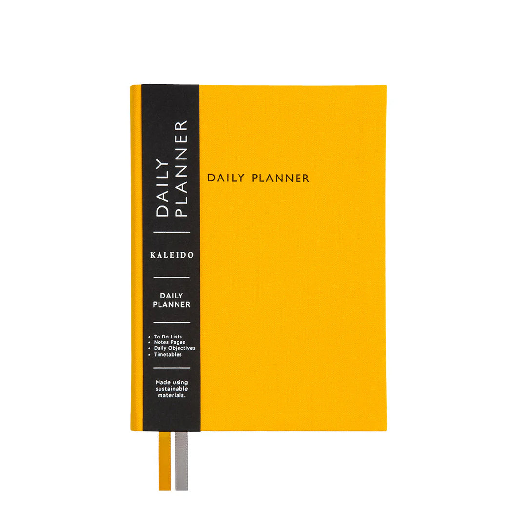 Yellow Fabric Daily Planner | B6 | Kaleido (UK)