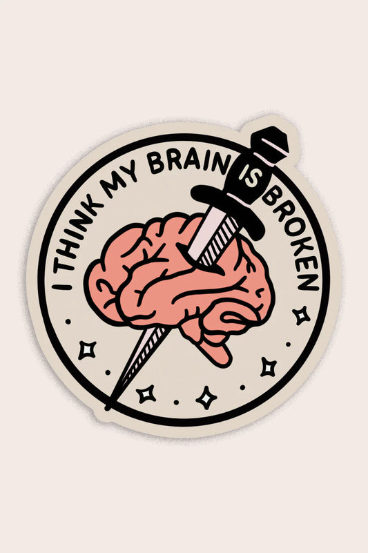 Brain is Broken Vinyl Sticker | SHC x Kevin Devine