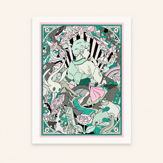 Eternal Afternoon Risograph Art Print | Brent Ozaeta (TX)