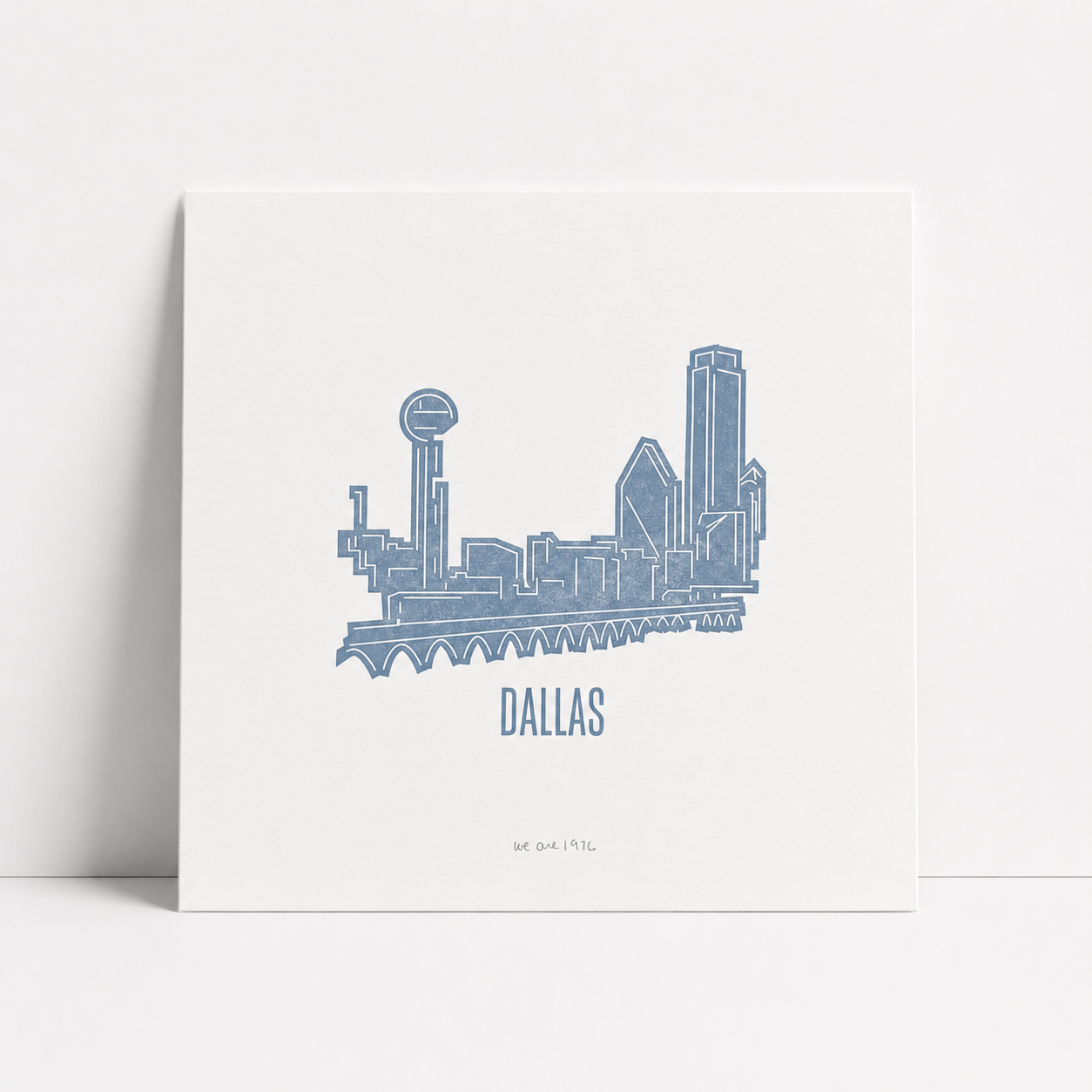 Dallas Skyline Letterpress Print | We Are 1976 (TX)