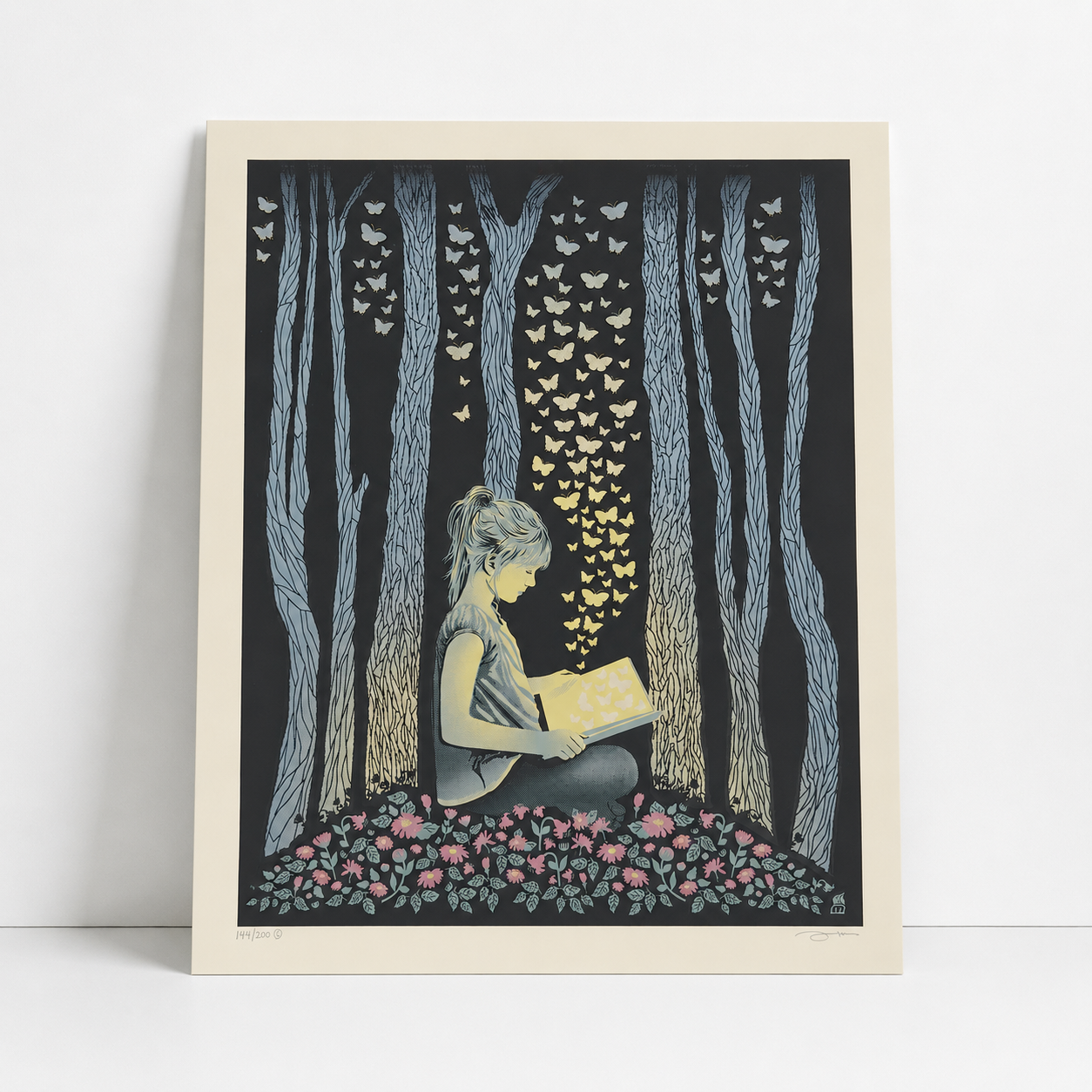 Butterfly Girl Screenprint Print | Methane Studio (GA)